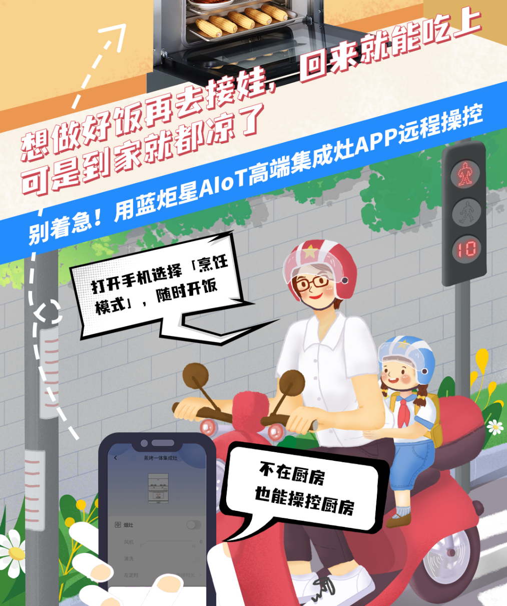蓝炬星集成灶